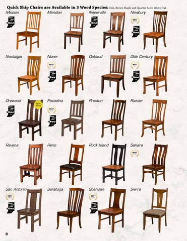 E & G Amish Furniture 家具目录 · Artisan Chairs 2021 - E&G Amish 家具 第 8 页