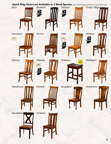 E & G Amish Furniture 家具目录 · Artisan Chairs 2021 - E&G Amish 家具 第 9 页
