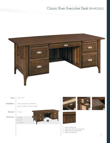 E & G Amish Furniture 家具目录 · River Woodworking 2021 - E&G Amish 家具 第 21 页