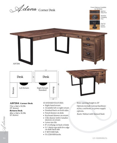 E & G Amish Furniture 家具目录 · L&N Woodworking 2021 - E&G Amish 家具 第 14 页