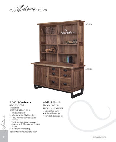 E & G Amish Furniture 家具目录 · L&N Woodworking 2021 - E&G Amish 家具 第 18 页