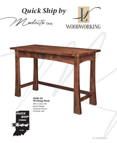 E & G Amish Furniture 家具目录 · L&N Woodworking 2021 - E&G Amish 家具 第 4 页