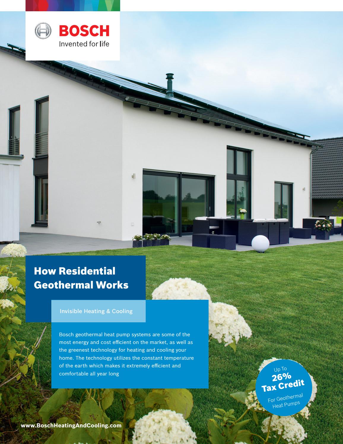 Bosch How Geothermal Works by Bosch HVAC Issuu