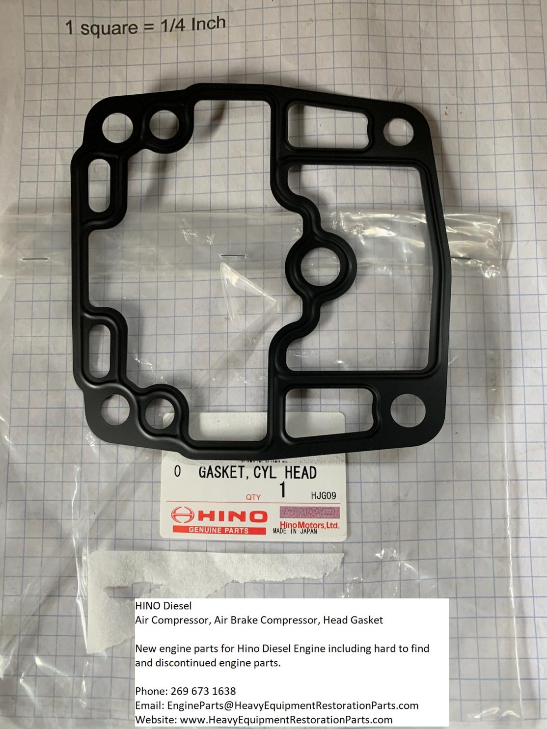 HINO Diesel Air Compressor, Air Brake Compressor, Head Gasket, by