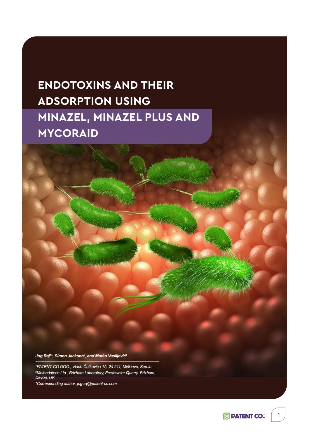 Endotoxins and their adsorption using Minazel, Minazel Plus and ...