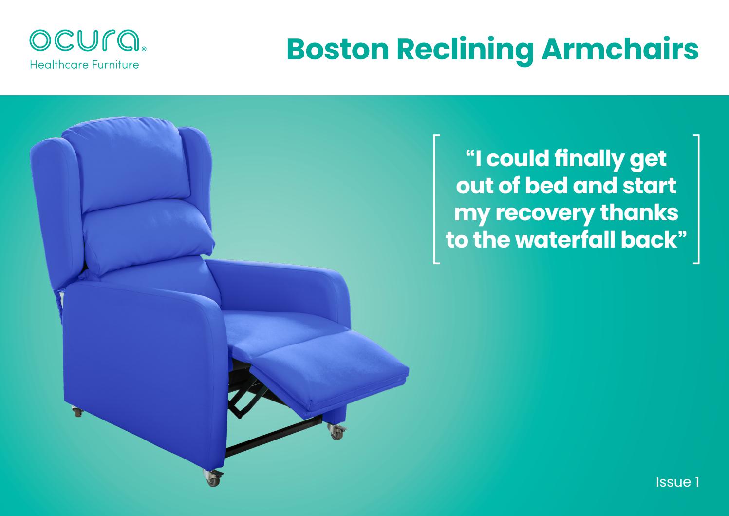 Ocura Healthcare Furniture Boston Reclining Armchair Mini Brochure by