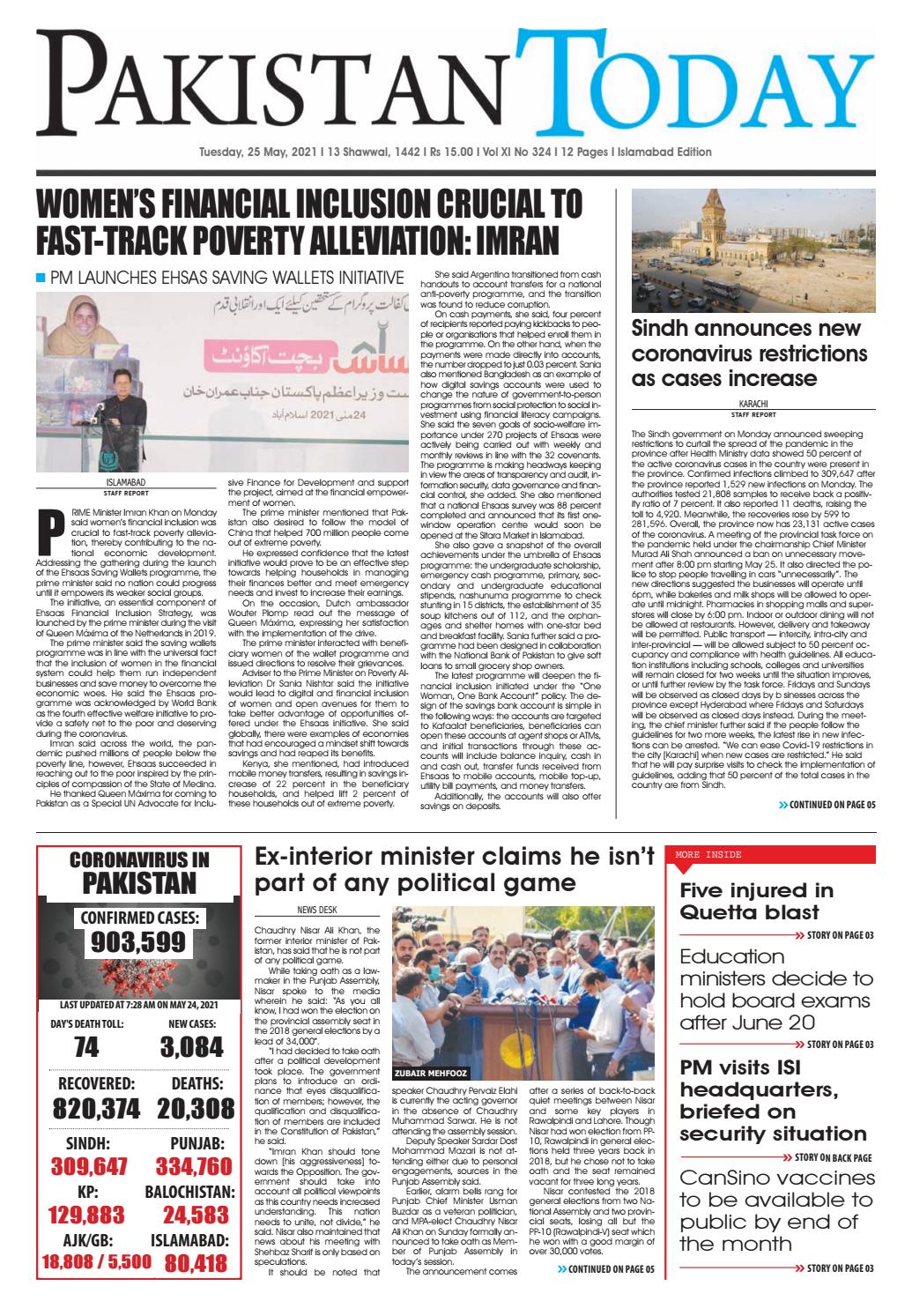 Epaper May 25 Isb 21 By Pakistan Today Issuu