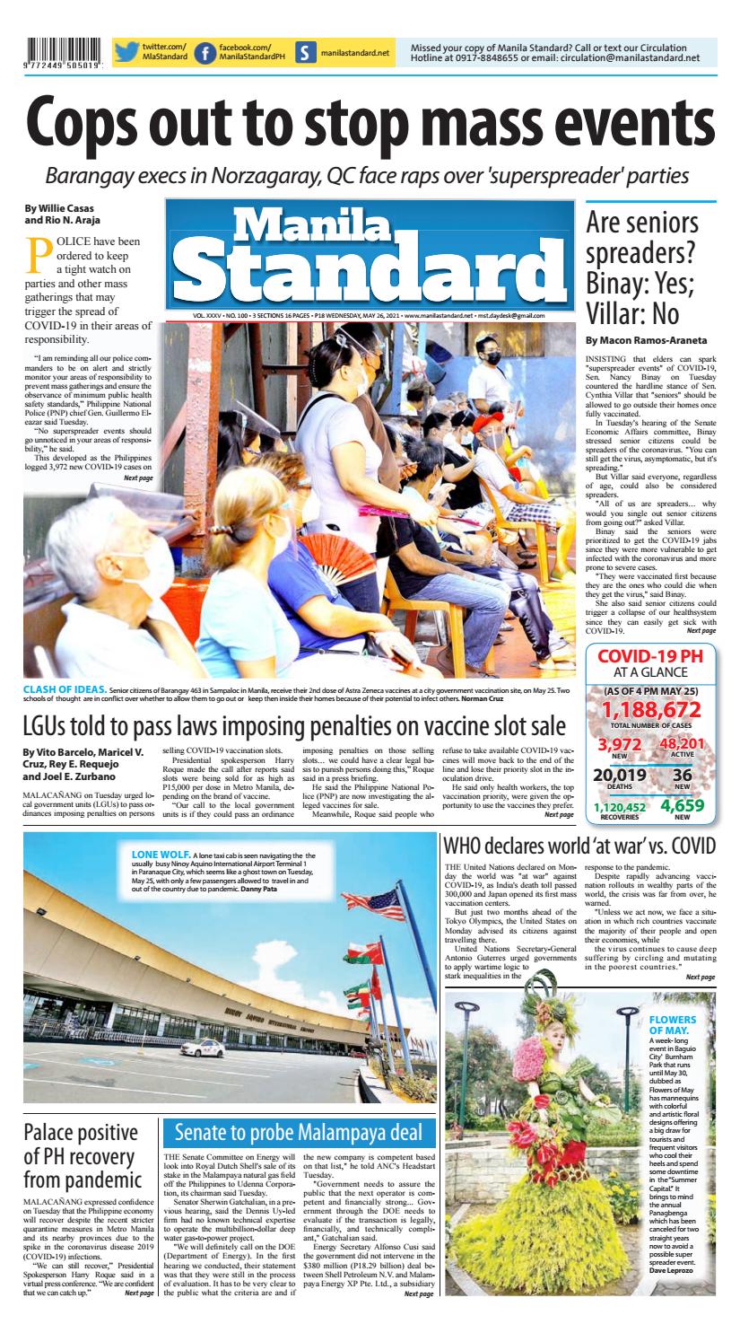 Manila Standard 21 May 26 Wednesday By Manila Standard Issuu