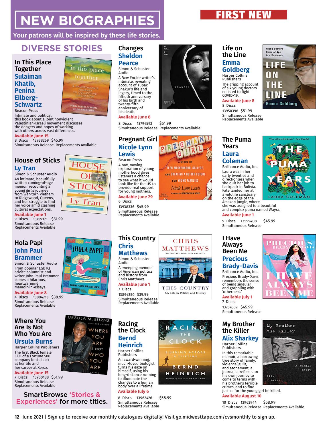 CVS Midwest Tape June 2021 Audiobook Catalog by CVS Midwest Tape Issuu