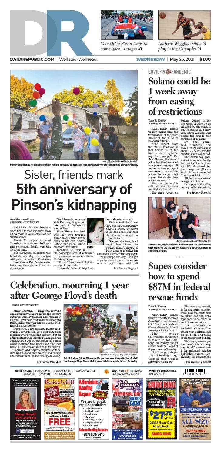 Daily Republic: Wednesday, May 26, 2021 by mcnaughtonmedia - Issuu