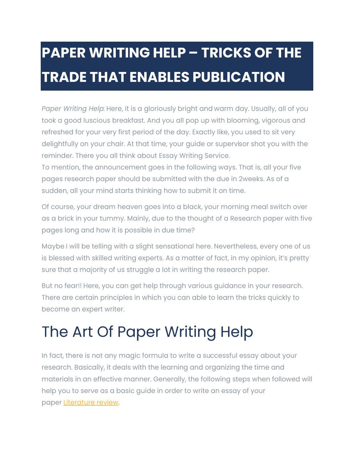 Paper Writing Help by PhDiZone - Issuu
