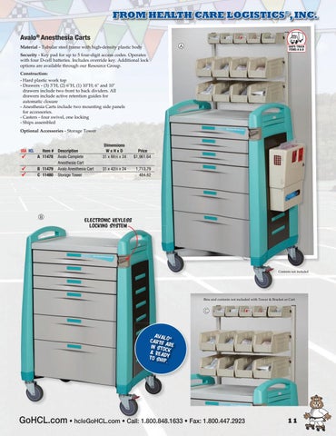 Health Care Logistics, Inc. 2021 家具目录 · Carts by 第 11 页