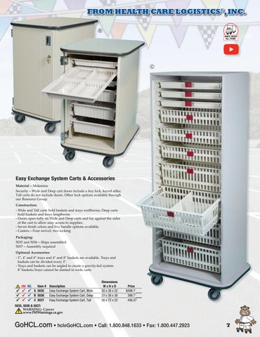 Health Care Logistics, Inc. 2021 家具目录 · Carts by 第 7 页