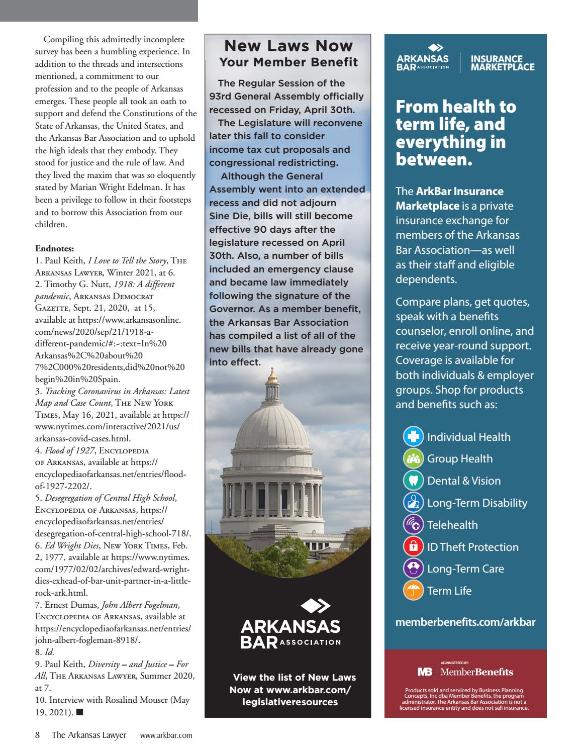 The Arkansas Lawyer Spring 2021 by Arkansas Bar Association Issuu