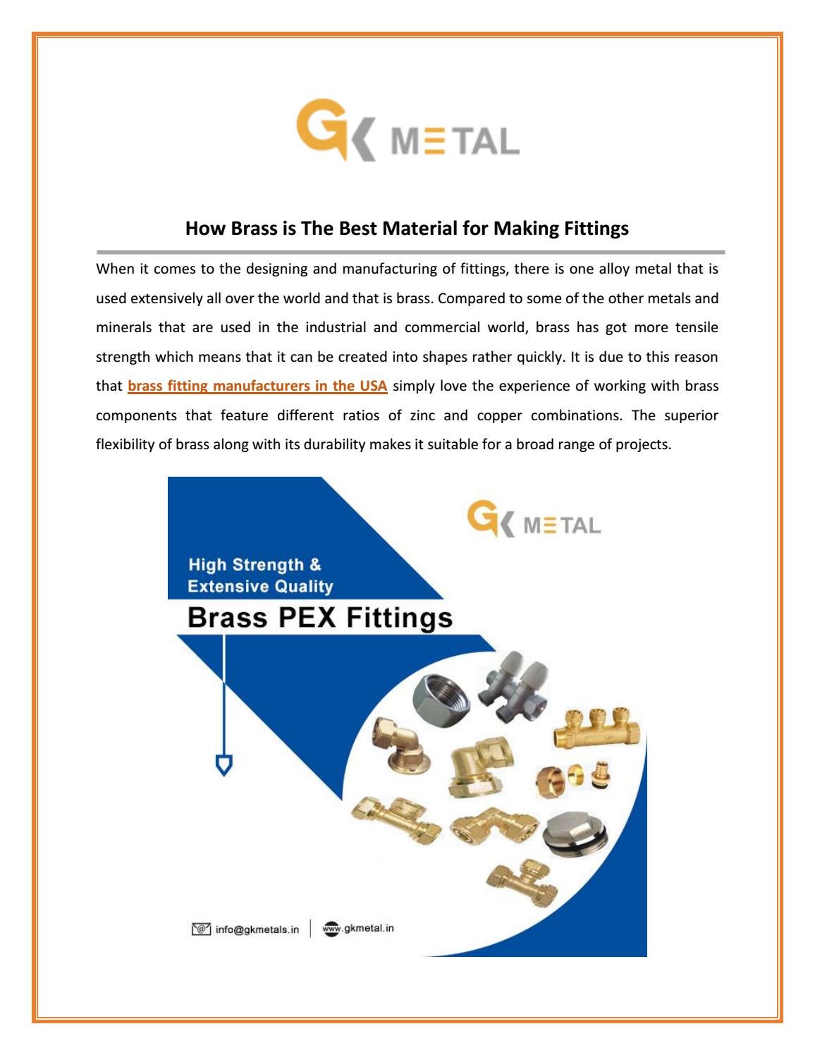 The Best Brass Fitting Manufacturers in USA by gkmetals Issuu