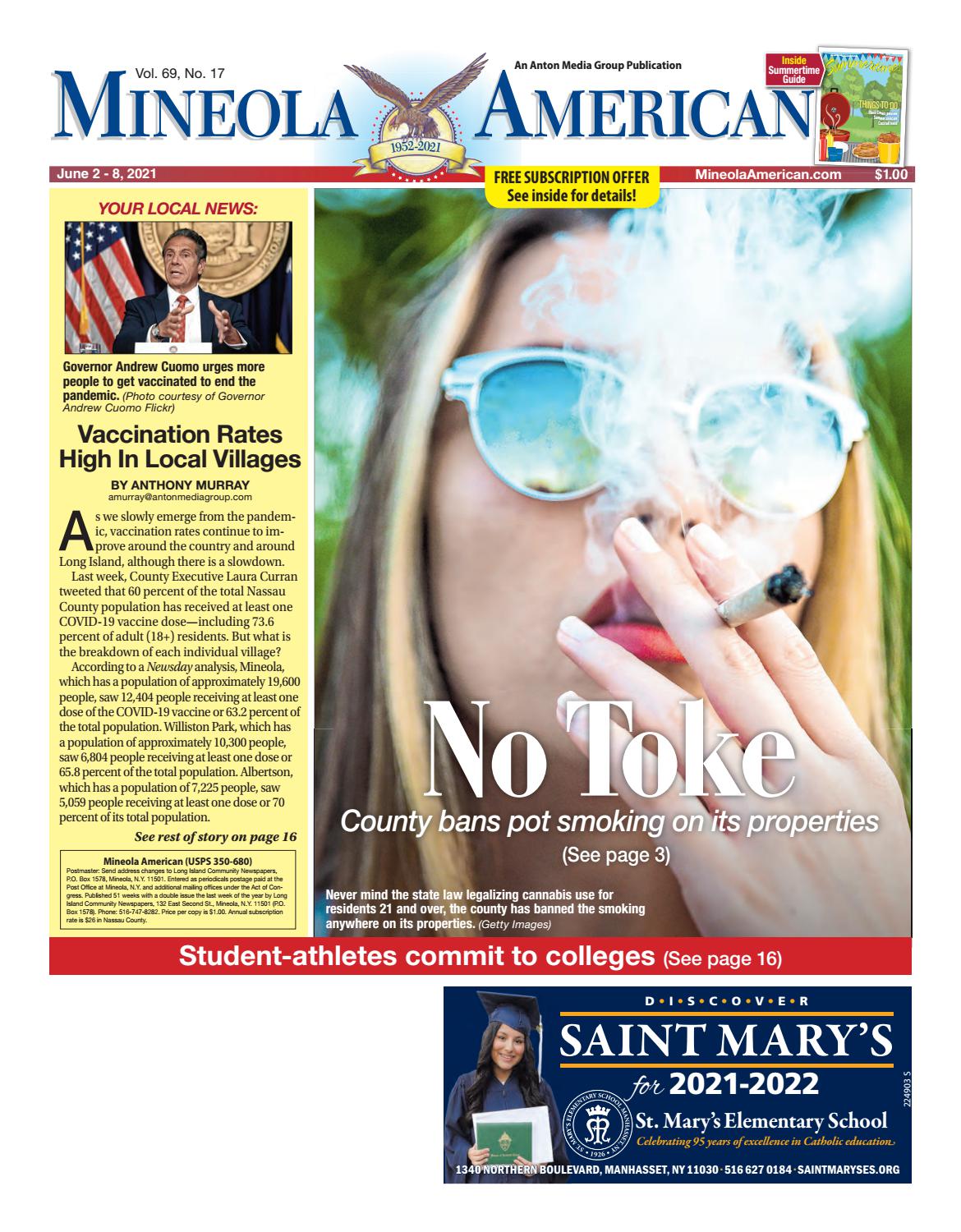 Mineola American 6/2/21 edition is published weekly by Anton Media