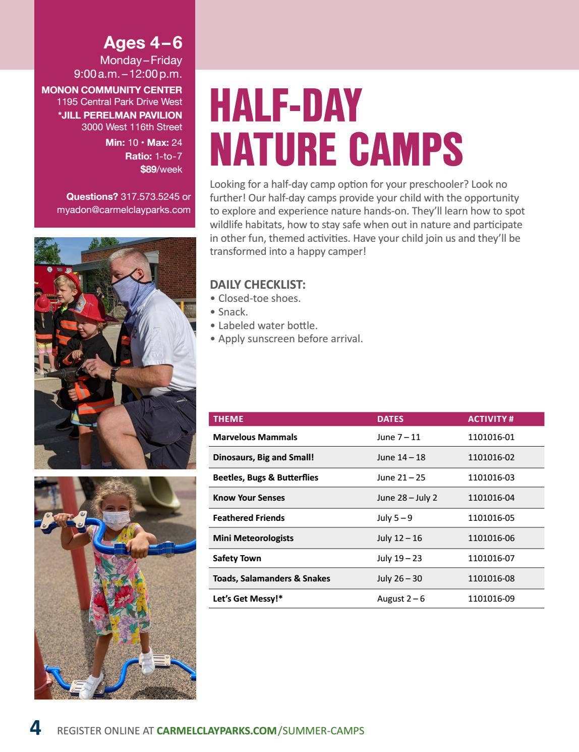 2021 Summer Camp Guide by Carmel Clay Parks & Recreation - Issuu