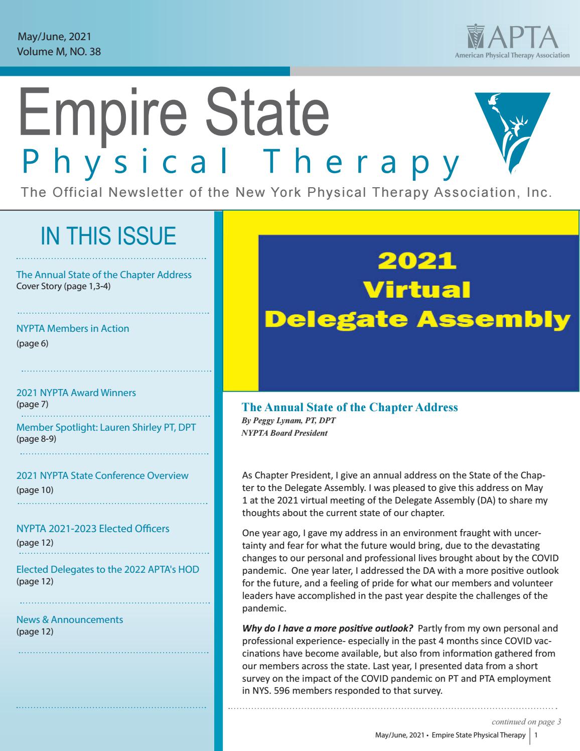 2021 May/June NYPTA Newsletter by APTA New York Issuu