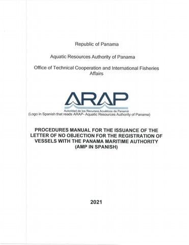 "Procedures Manual for the Issuance of the Letter of No Objection" publication cover image