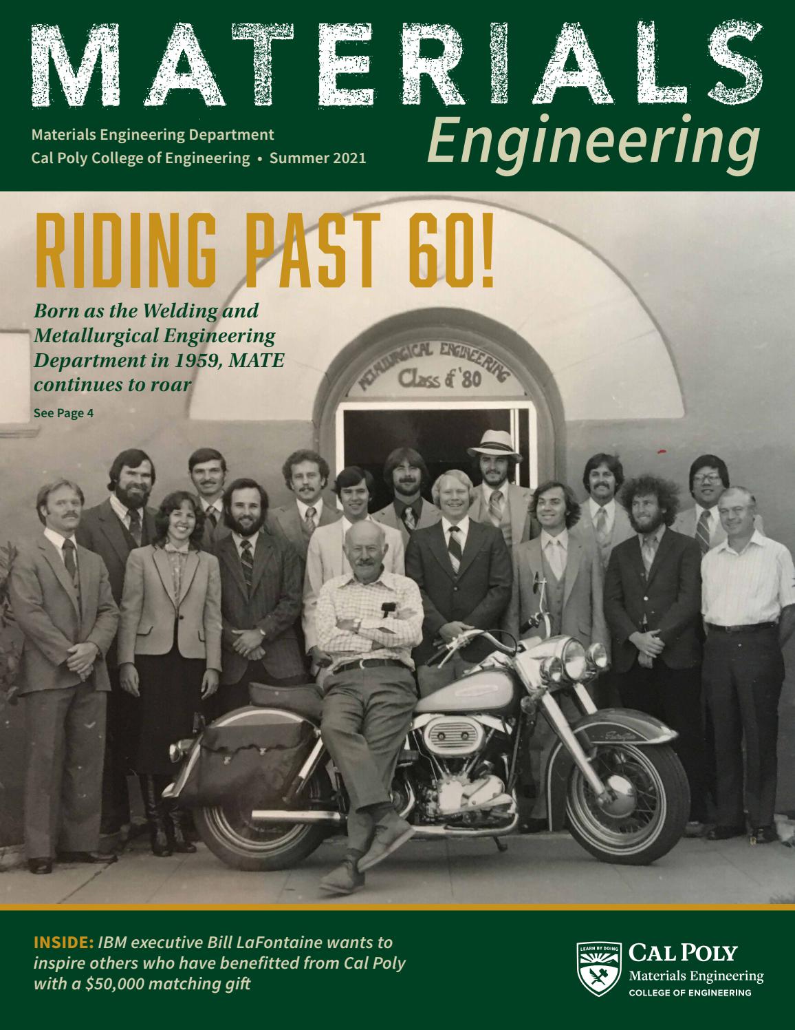 Cal Poly Materials Engineering Department newsletter 2021 by