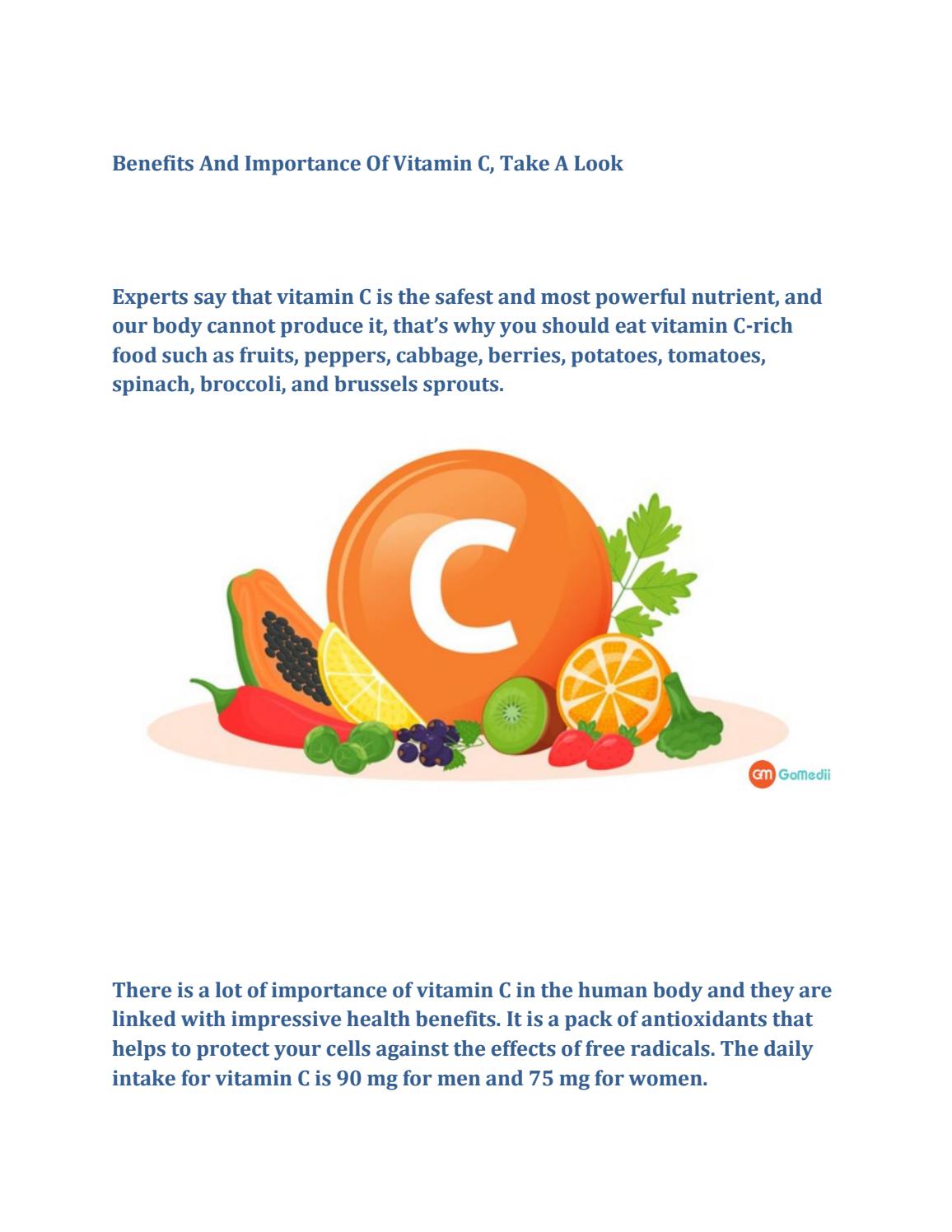 Benefits And Importance Of Vitamin C, Take A Look by Top 10 Hospitals