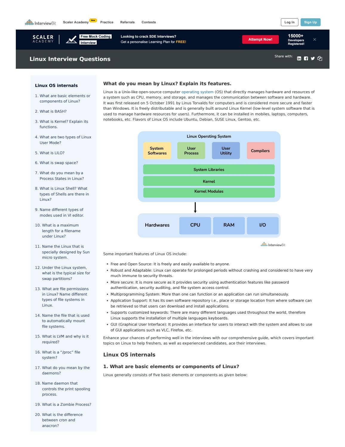 Linux Interview Questions Cheat-Sheet by scaleracademy - Issuu