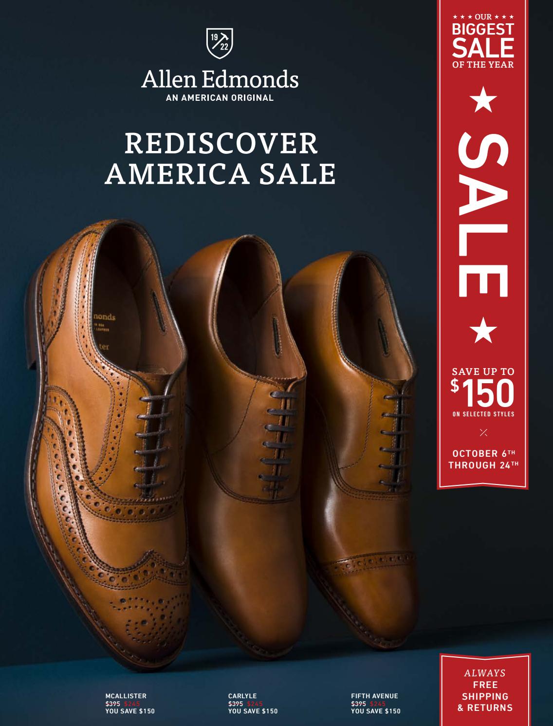 2017 Allen Edmonds Rediscover America Sale by Allen Edmonds Shoe