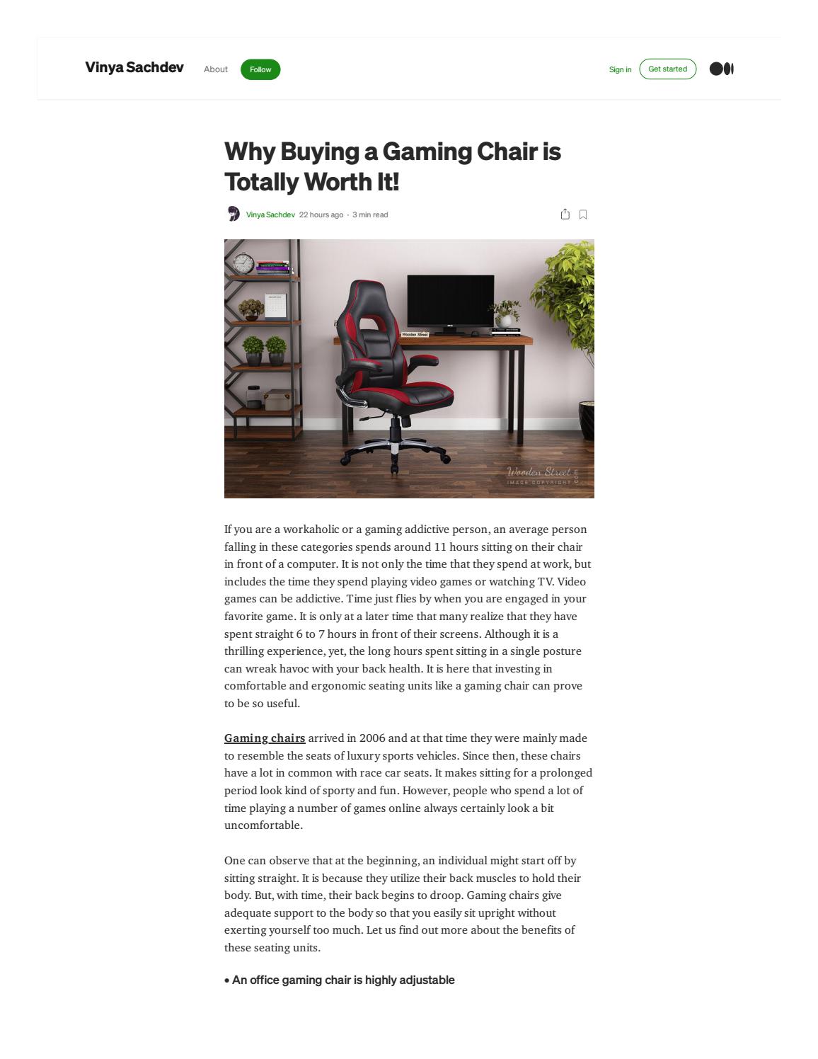 Why Buying a Gaming Chair is Totally Worth It! by Wooden Street Issuu