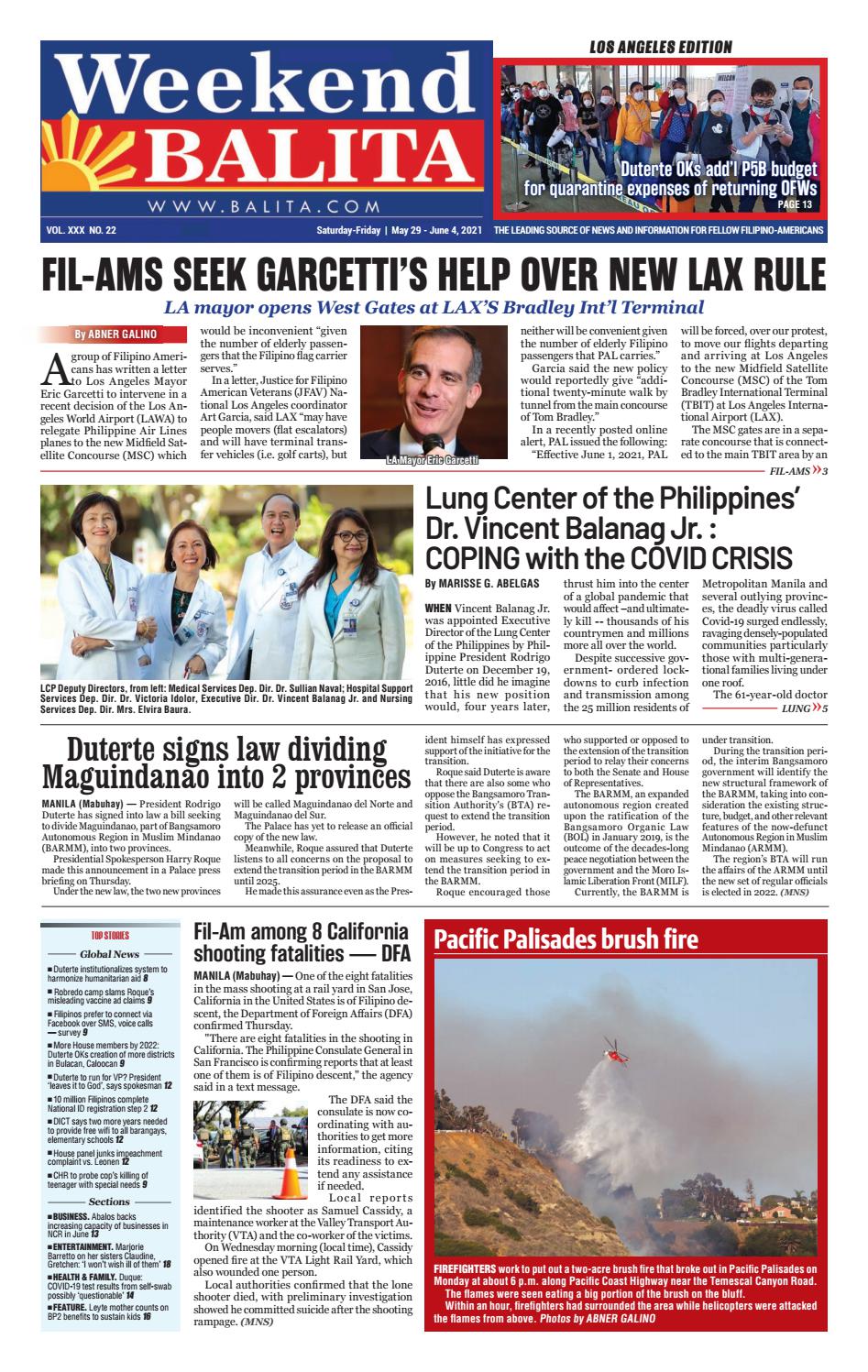 Weekend Balita Los Angeles Edition May 29 2021 By Balita Media Inc 