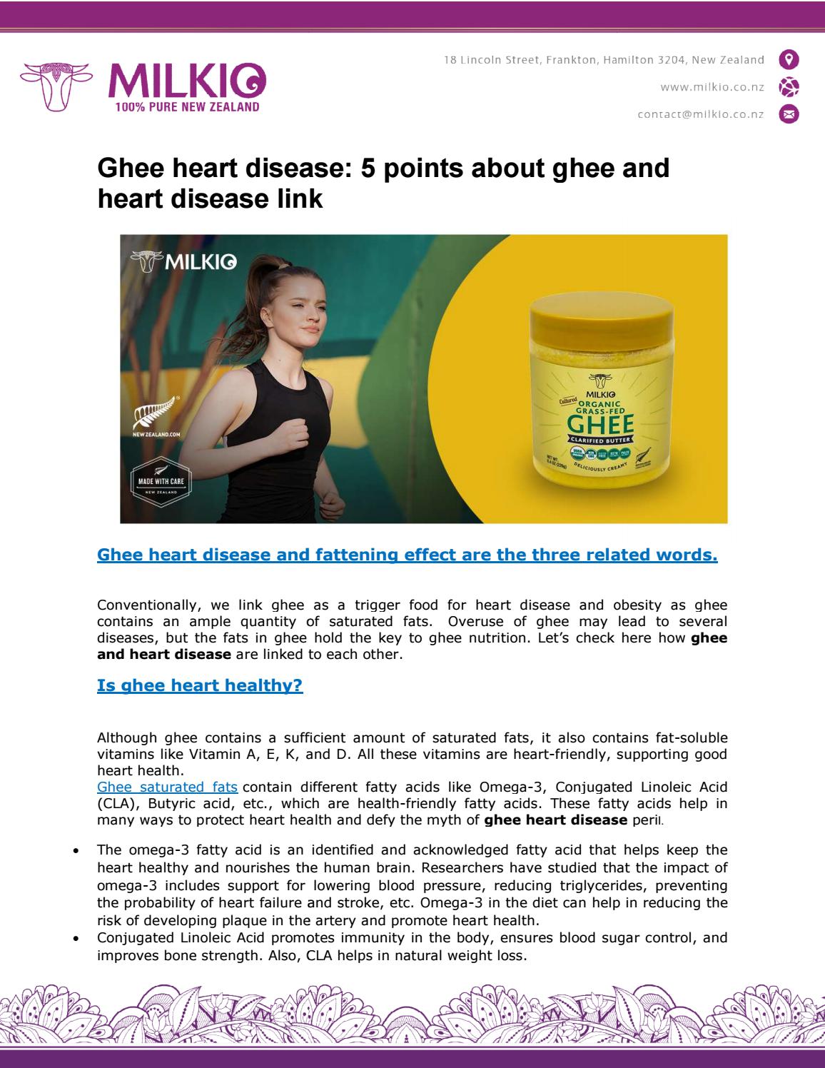 Ghee heart disease by MILKIO Issuu