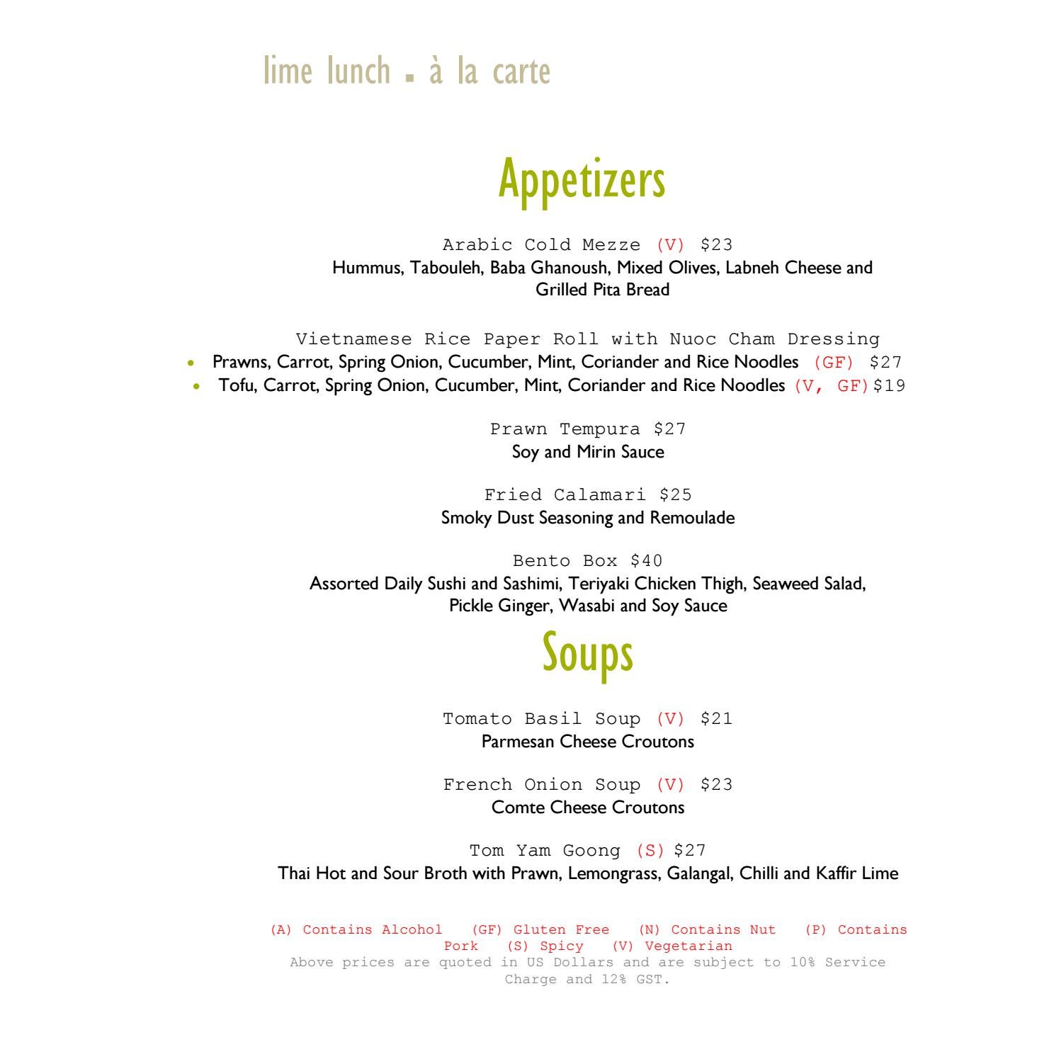Lime Lunch Menu by Baros Marketing Issuu
