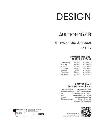 Quittenbaum Kunstauktionen GmbH 灯饰目录 · 157B |Internationales Design |Quittenbaum Kunstauktionen München 第 3 页