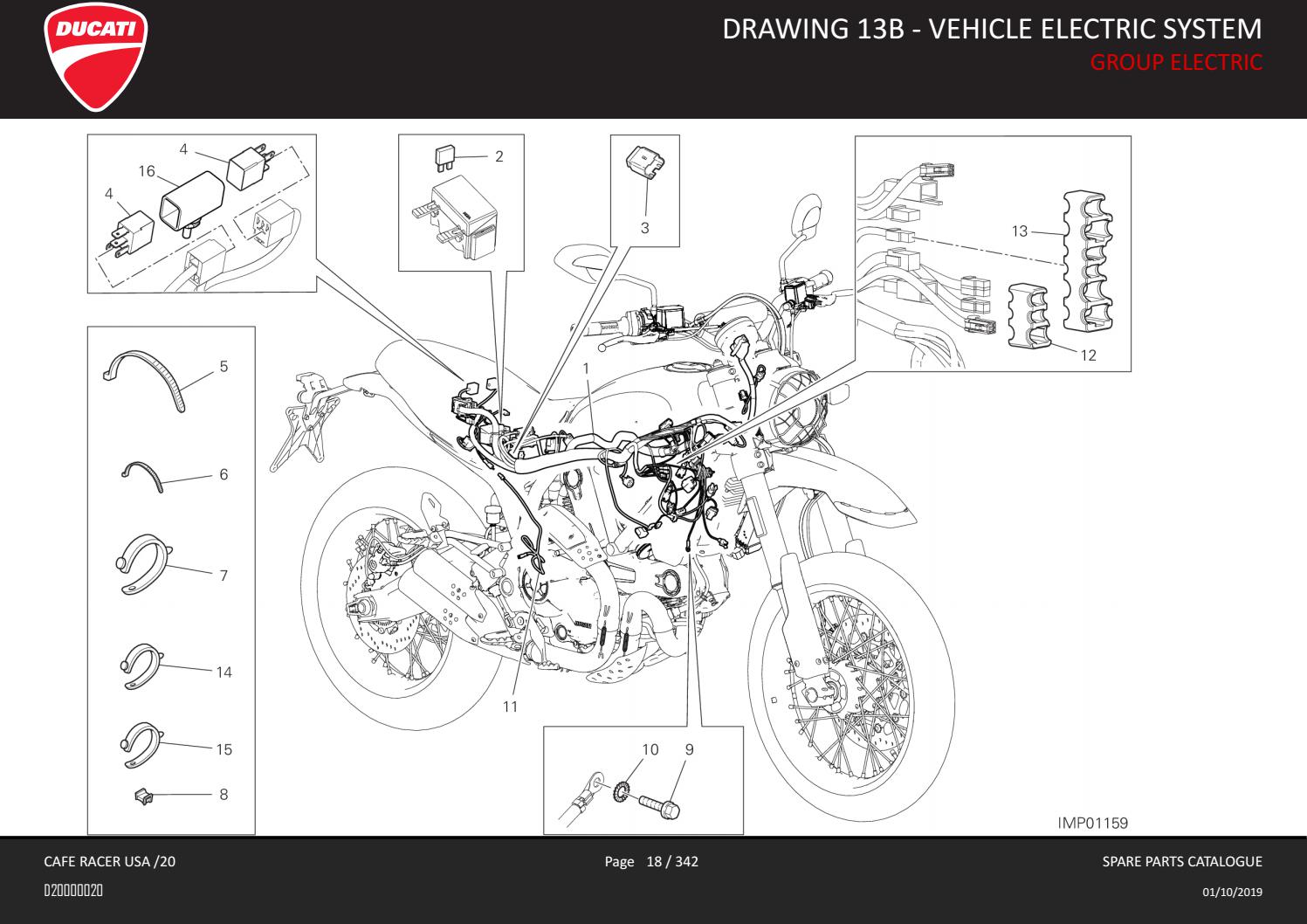 Ducati Omaha OEM Parts Diagram 2020 Scrambler Cafe Racer by Ducati