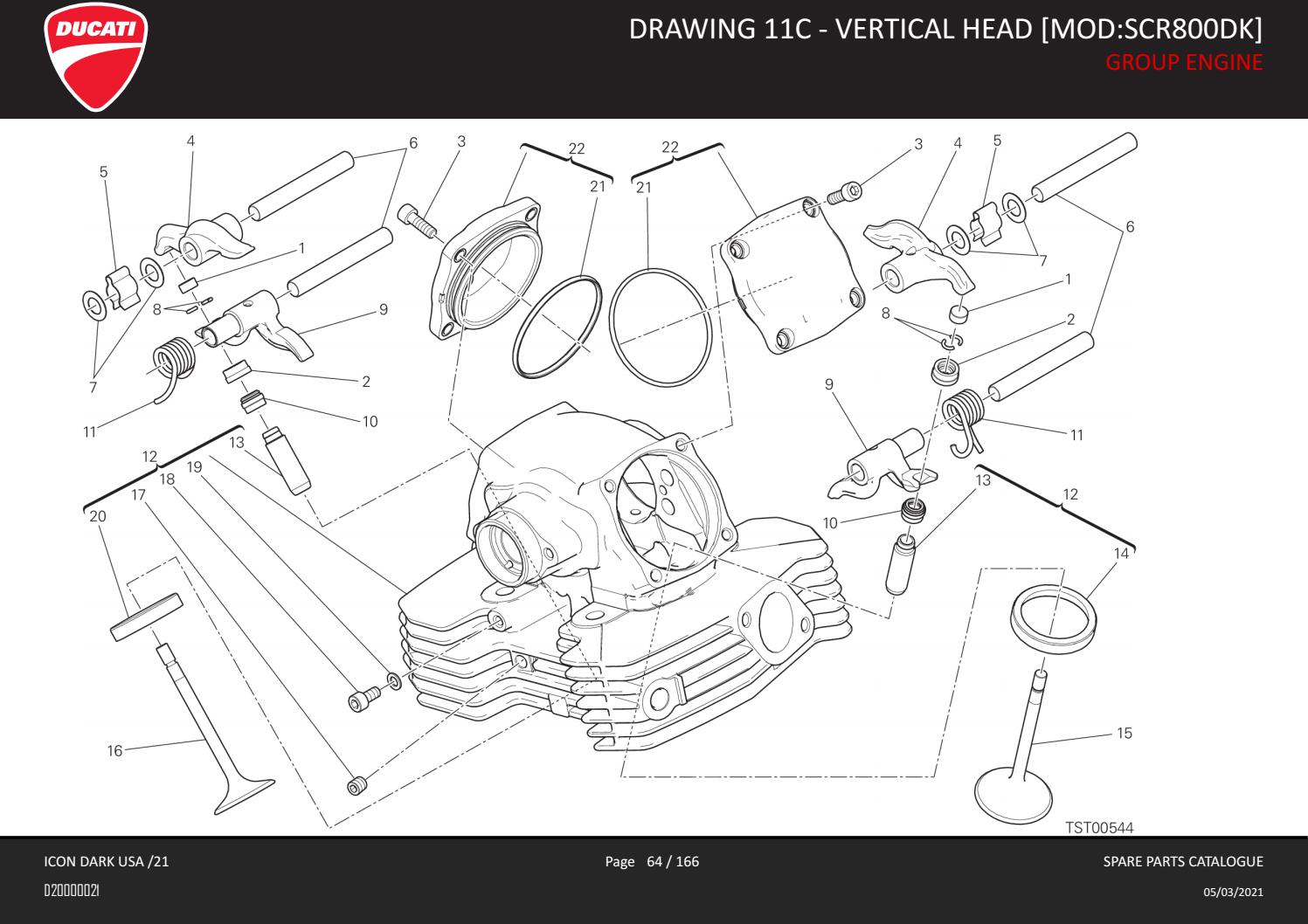 Ducati Omaha OEM Parts Diagram 2021 Scrambler Icon Dark by Ducati Omaha