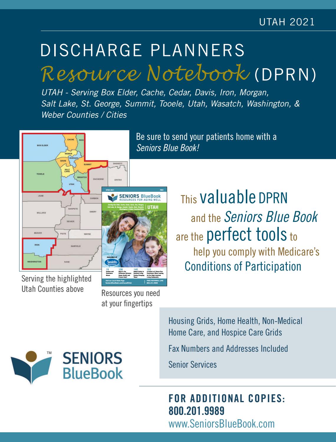 UTAH 2021 Discharge Planners Resource Notebook (DPRN) by Seniors Blue