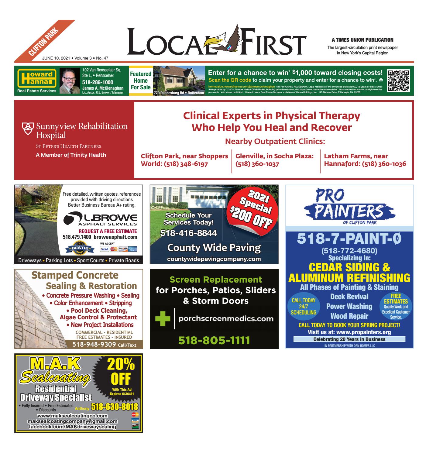 Local First Clifton Park 061021 by Capital Region Weekly Newspapers Issuu