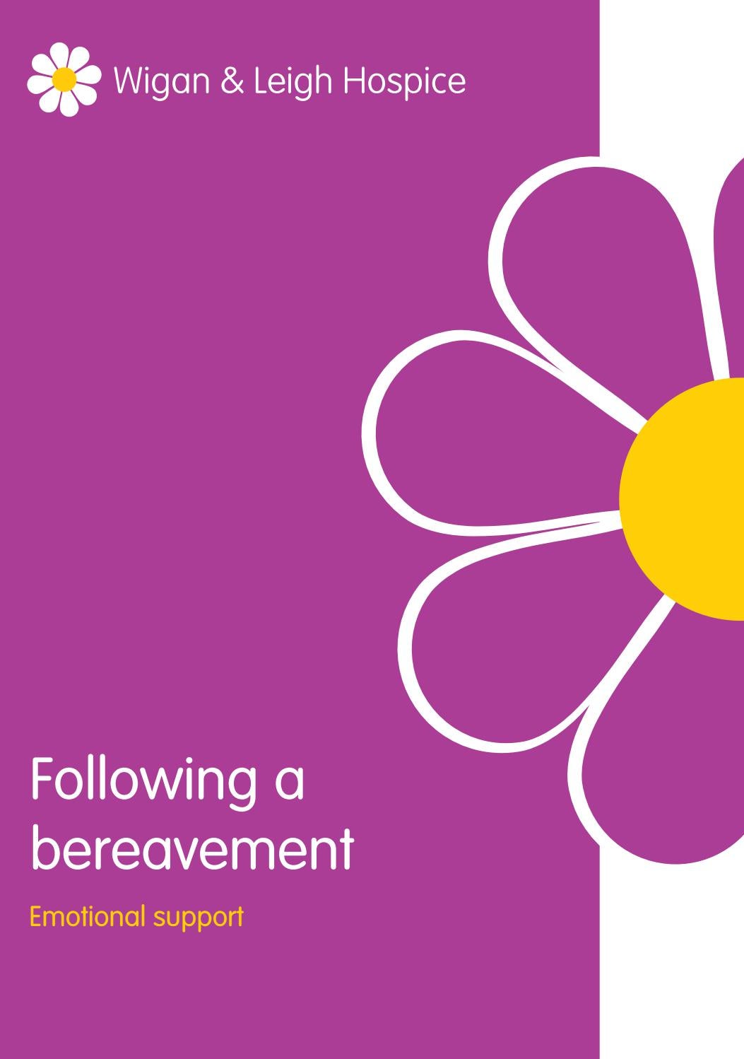Wigan & Leigh Hospice A6 by bereavementadvice Issuu