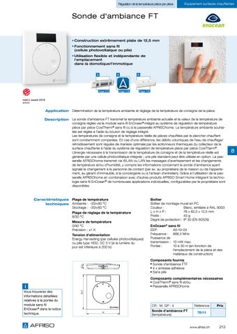 Équipement pour surfaces chauffantes et rafraîchissantes 第 11 页