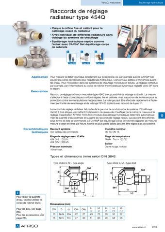 Robinetteries pour radiateurs et équilibrage hydraulique 第 17 页