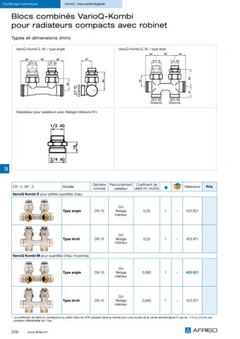 Robinetteries pour radiateurs et équilibrage hydraulique 第 20 页