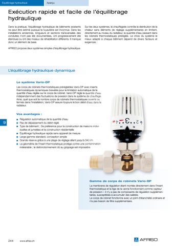 Robinetteries pour radiateurs et équilibrage hydraulique 第 8 页