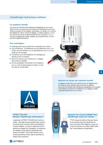 Robinetteries pour radiateurs et équilibrage hydraulique 第 9 页