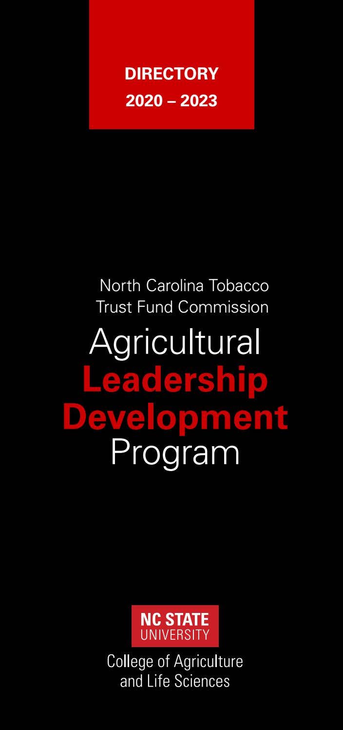 North Carolina Tobacco Trust Fund Commission Agricultural Leadership  Development Program by NC State College of Agriculture and Life Sciences