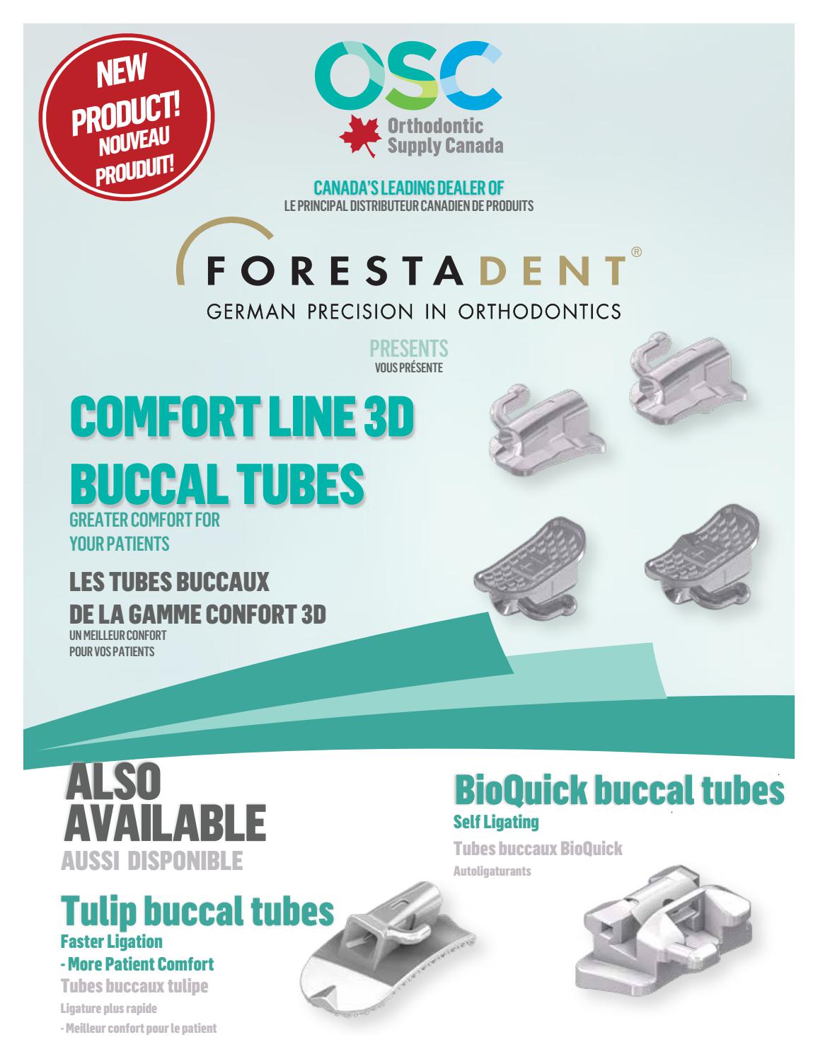Forestadent Comfort Line 3D Buccal Tube by Orthodontic Supply of Canada