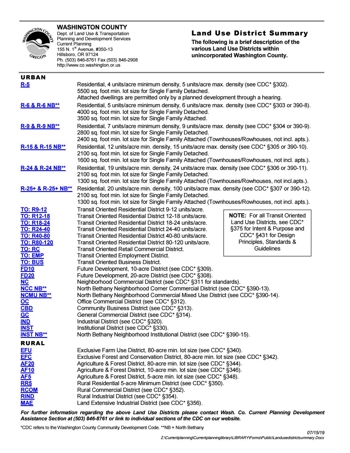 Zoning Description AF 5 by Lawyers Title Oregon Issuu