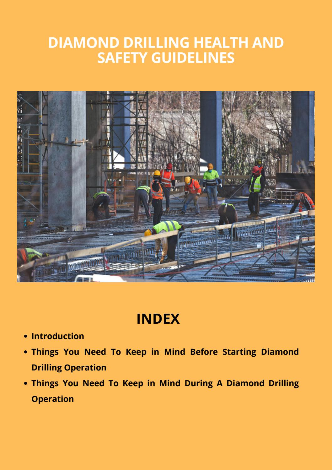 Diamond Drilling Health and Safety Guidelines by Matthew Issuu