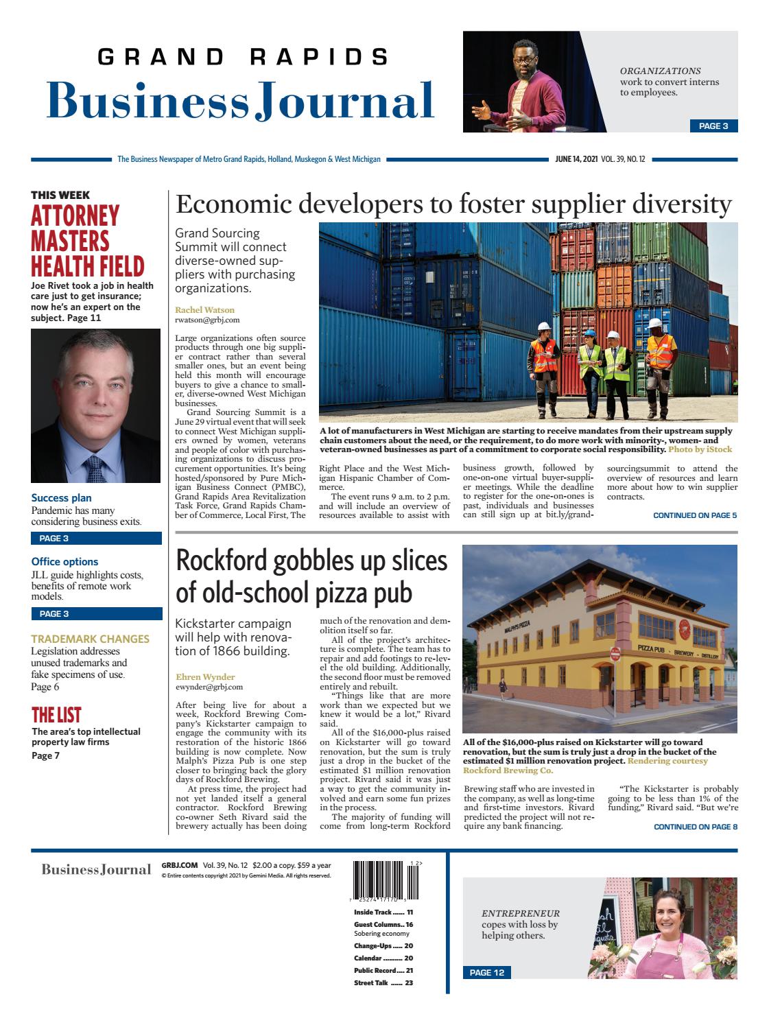 Grand Rapids Business Journal 06.14.21 by Grand Rapids Business Journal -  Issuu