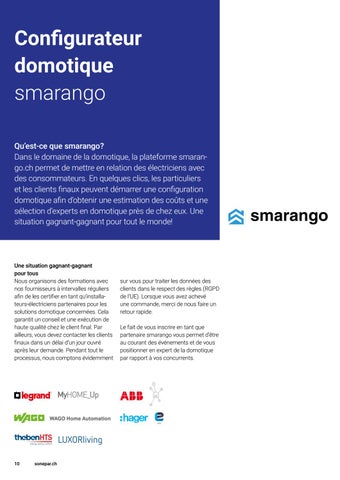 Sonepar Suisse 灯饰目录 · I 指南 des solutions domotiques 第 10 页