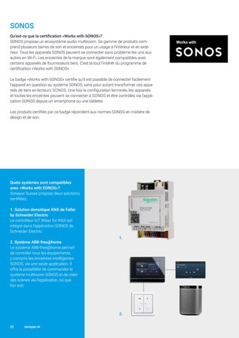 Sonepar Suisse 灯饰目录 · I 指南 des solutions domotiques 第 22 页