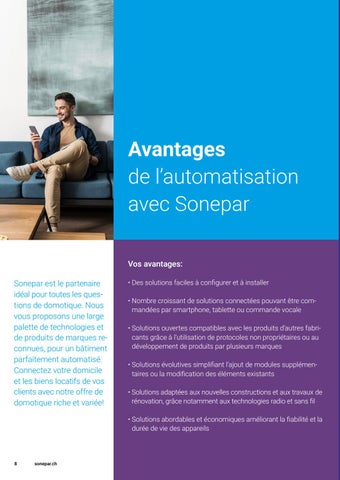 Sonepar Suisse 灯饰目录 · I 指南 des solutions domotiques 第 8 页